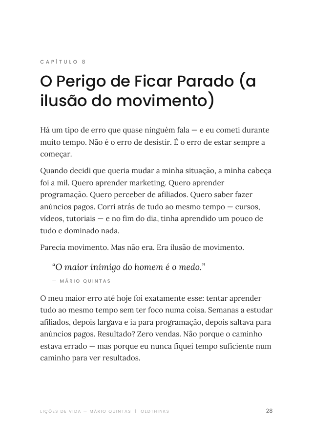 Página interior sobre foco